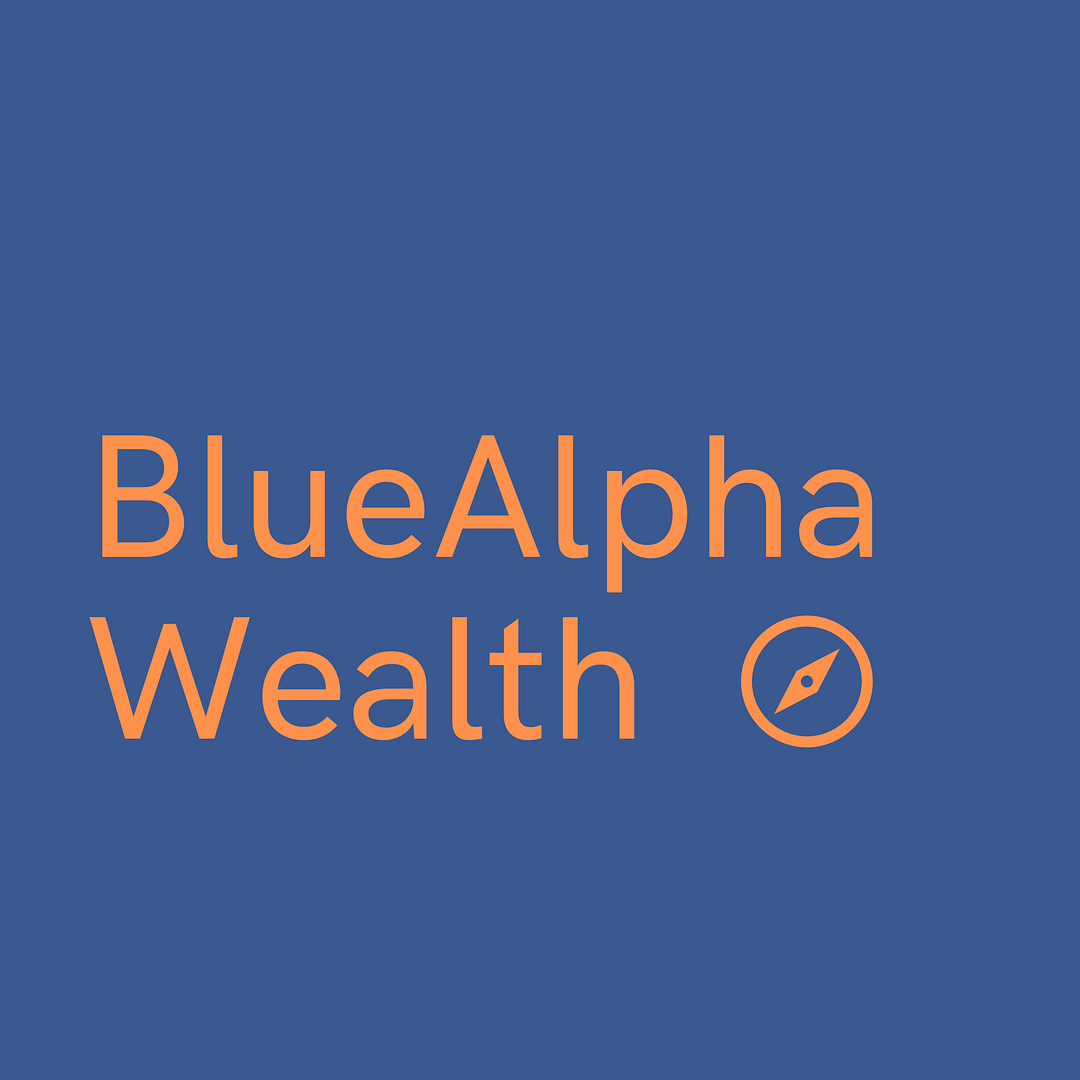 Blue Alpha Logo On Scroll
