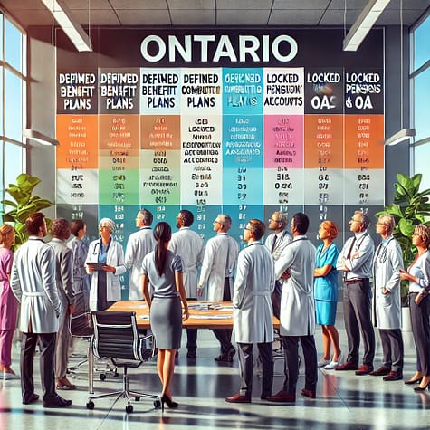 Ontario physicians looking at a chart of options