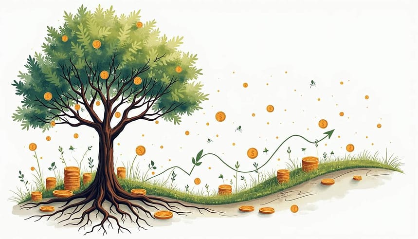 Orange tree showing the principles of value investing