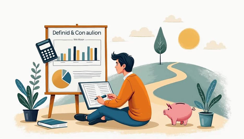 Man managing defined contribution pension plan for retirement planning