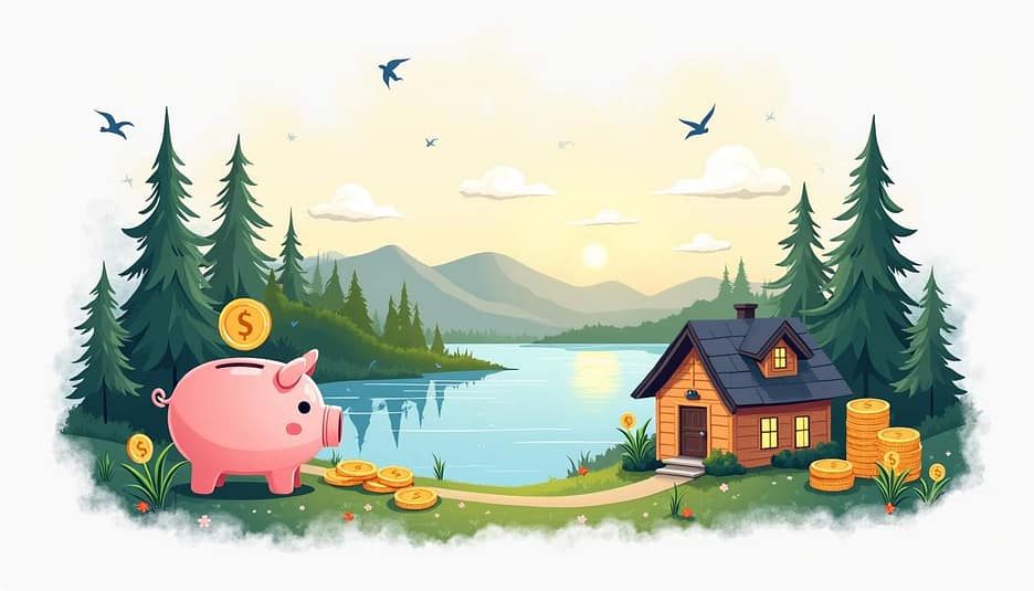 Piggy bank at a house showing importance of retirement planning using registered pension plan