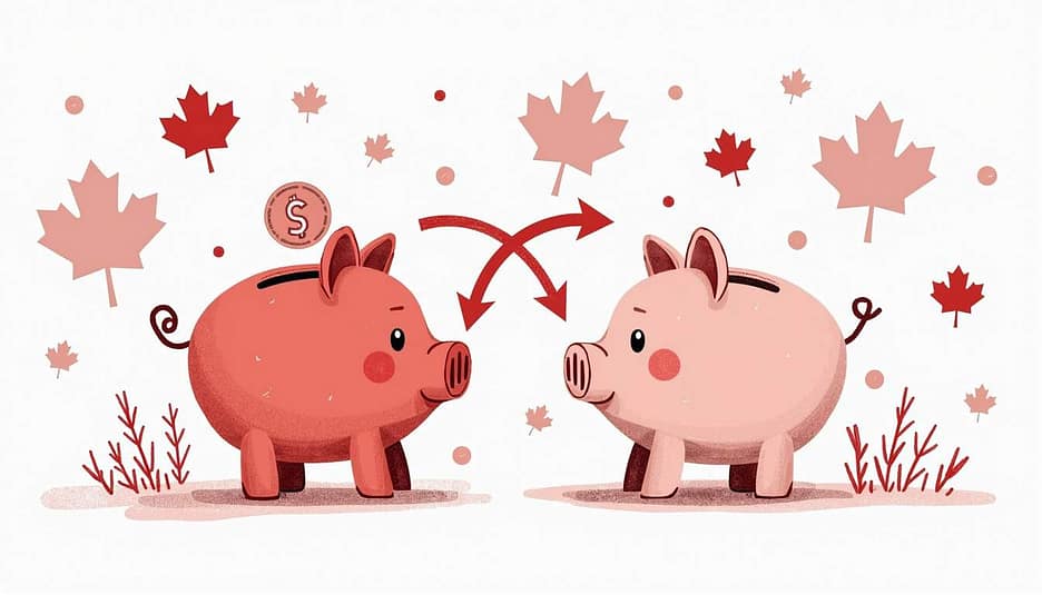 Piggy bank showing Pension income splitting for retirement planning