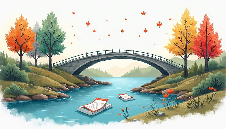 Bridge over water with papers on the water to signify Impact of high tax on Passive Income