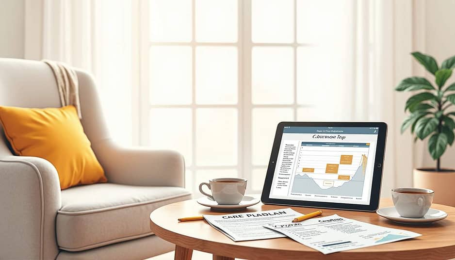 Chair showing options for homecare assistance in Canada for retirement planning