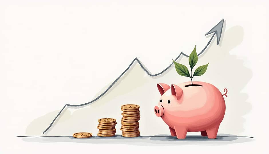 Piggy bank of cash reserves for financial planning